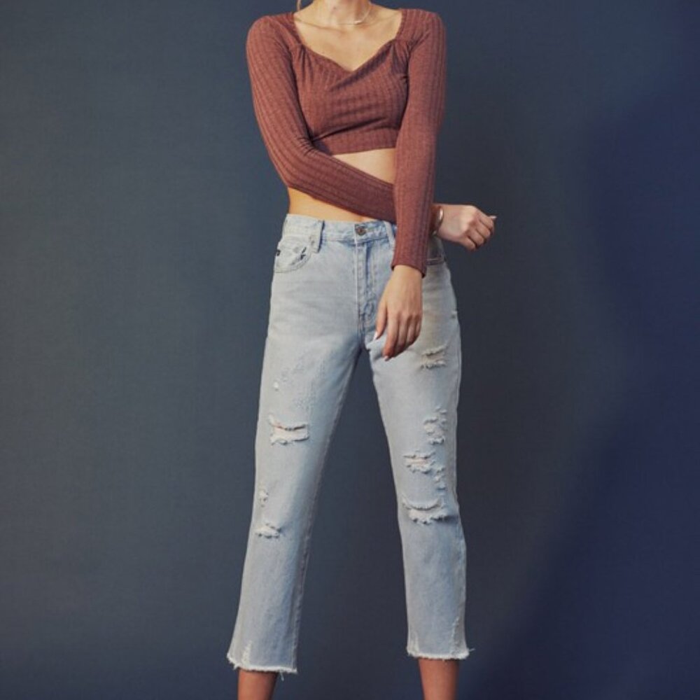 Sierra High Rise Straight Jeans